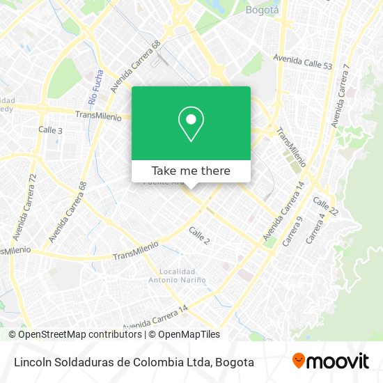 Lincoln Soldaduras de Colombia Ltda map