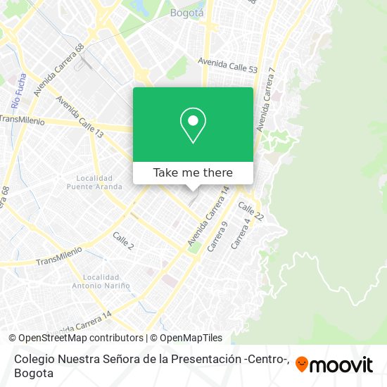 Colegio Nuestra Señora de la Presentación -Centro- map