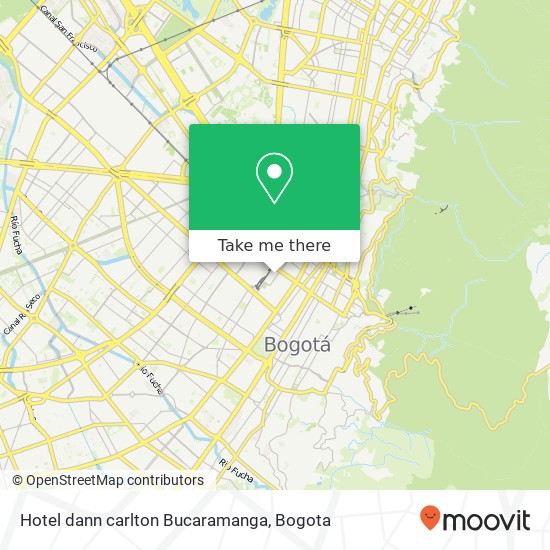 Hotel dann carlton Bucaramanga map