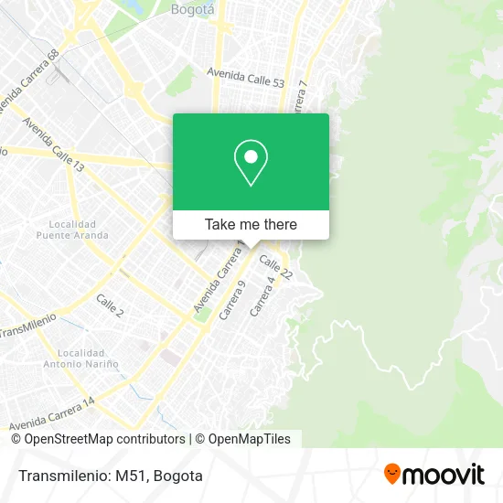 Transmilenio: M51 map