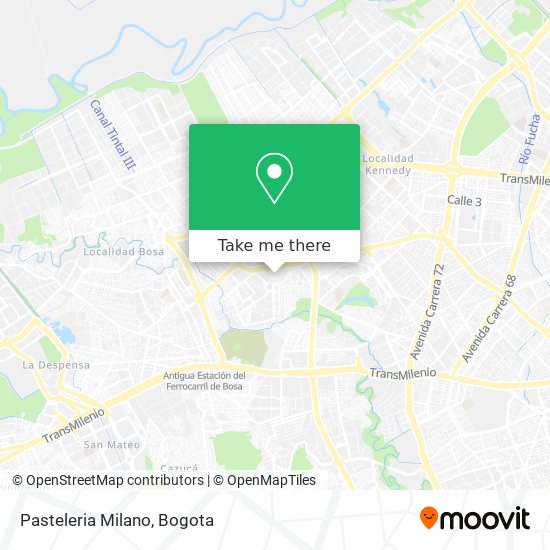 Pasteleria Milano map