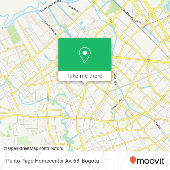 Punto Pago Homecenter Av. 68 map