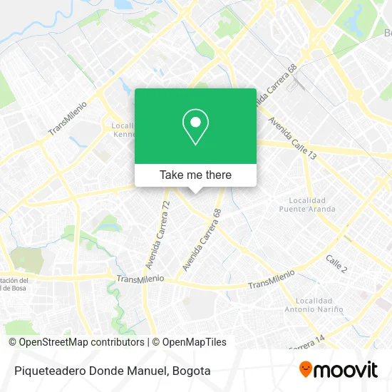 Mapa de Piqueteadero Donde Manuel