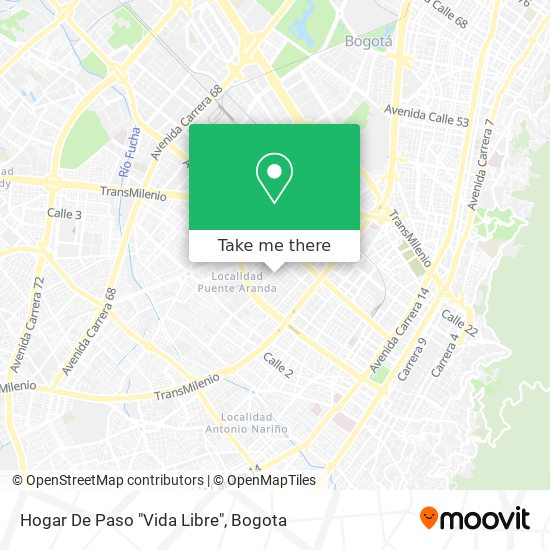 Hogar De Paso "Vida Libre" map