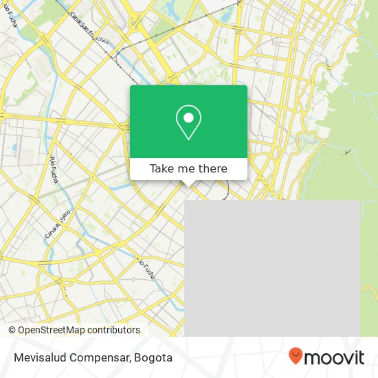 Mapa de Mevisalud Compensar
