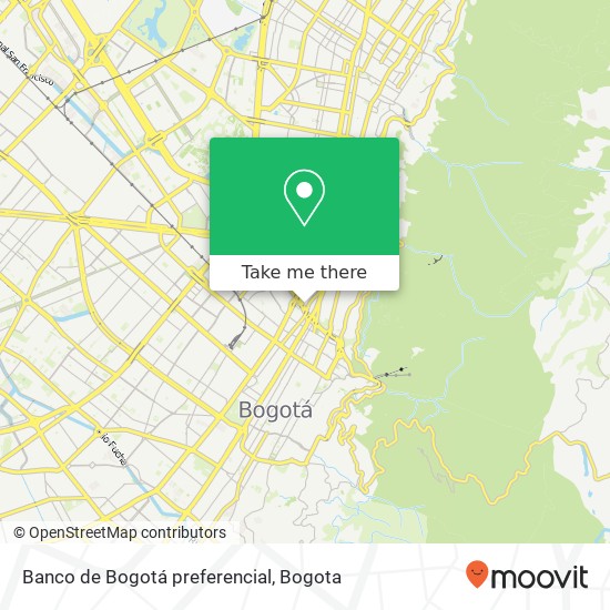 Banco de Bogotá preferencial map