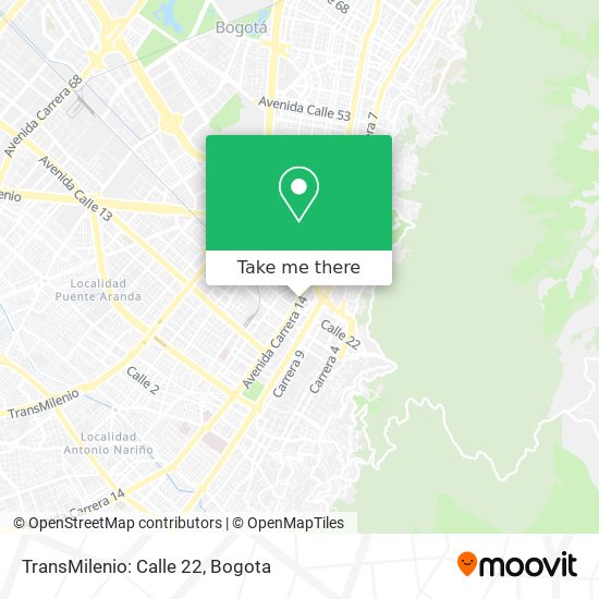TransMilenio: Calle 22 map