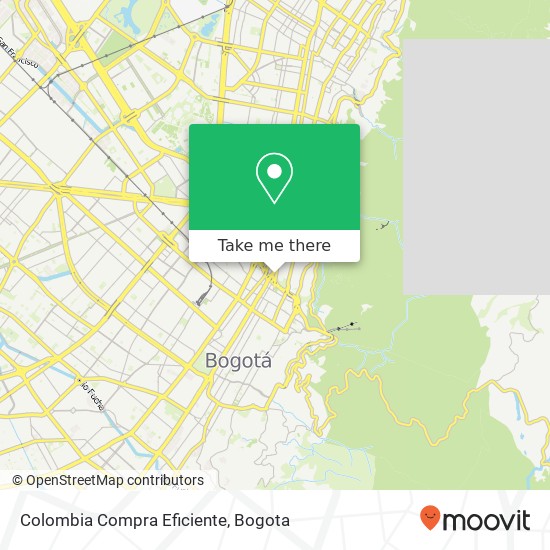 Colombia Compra Eficiente map