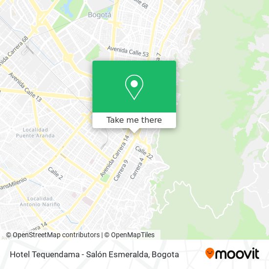 Hotel Tequendama - Salón Esmeralda map