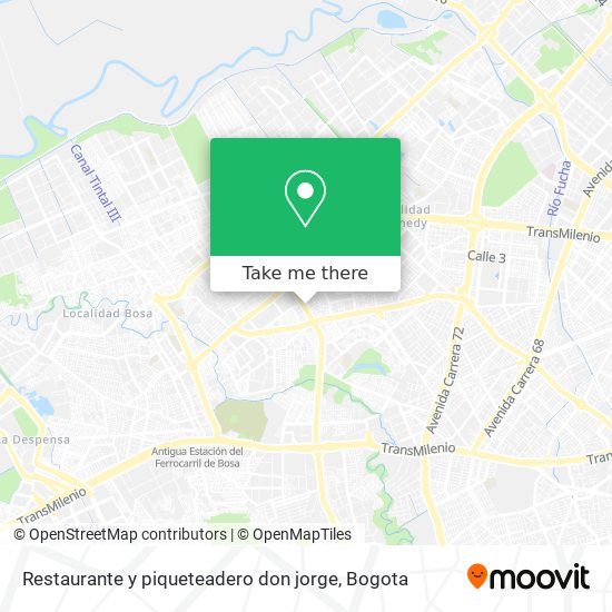 Restaurante y piqueteadero don jorge map