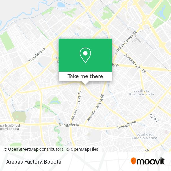 Arepas Factory map