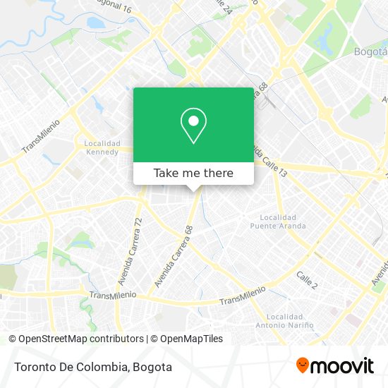 Toronto De Colombia map