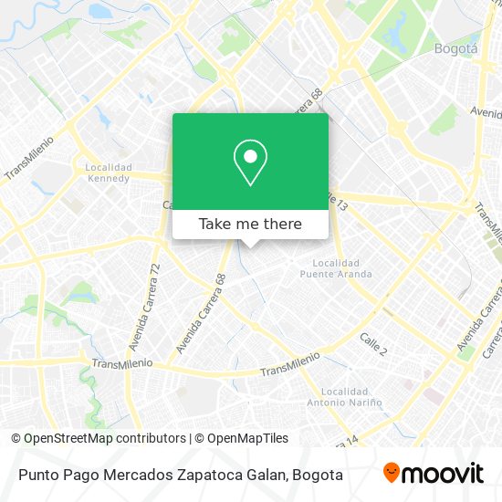 Punto Pago Mercados Zapatoca Galan map