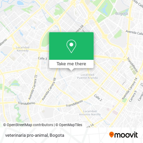 veterinaria pro-animal map