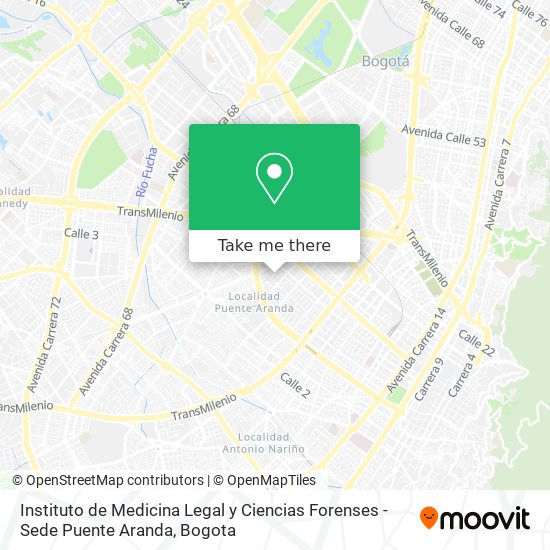 Instituto de Medicina Legal y  Ciencias Forenses - Sede Puente Aranda map