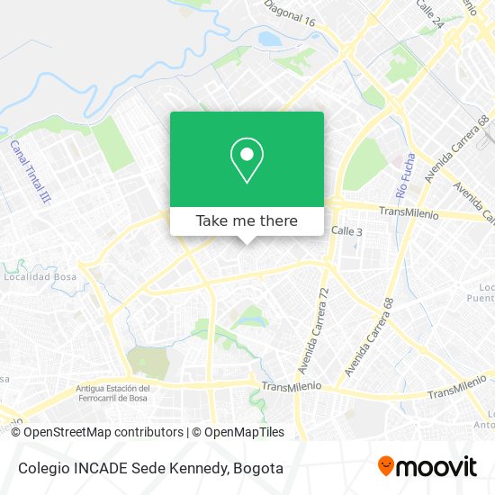Mapa de Colegio INCADE Sede Kennedy
