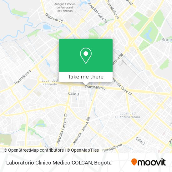 Mapa de Laboratorio Clínico Médico COLCAN