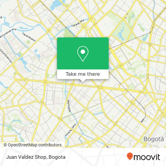 Juan Valdez Shop map