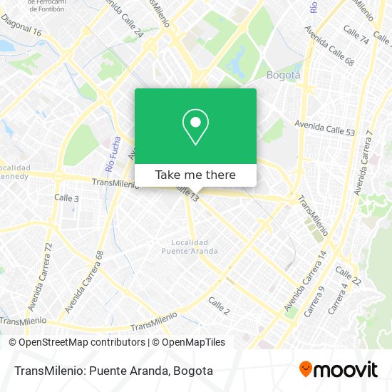 Mapa de TransMilenio: Puente Aranda