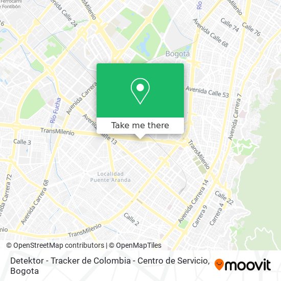 Detektor - Tracker de Colombia - Centro de Servicio map