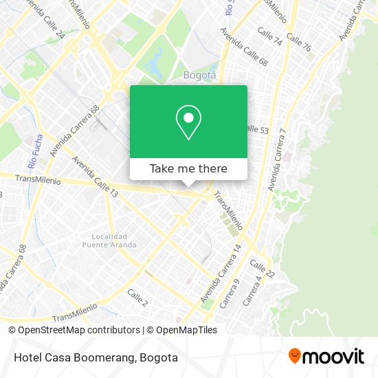 Hotel Casa Boomerang map