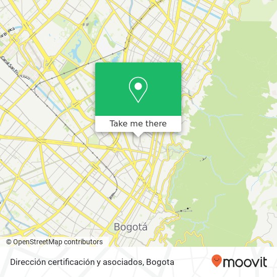 Dirección  certificación y asociados map
