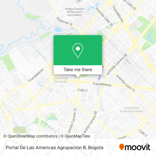 Mapa de Portal De Las Americas Agrupacion B