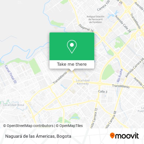 Mapa de Naguará de las Ámericas