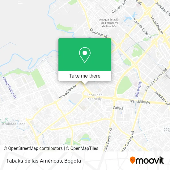 Tabaku de las Américas map