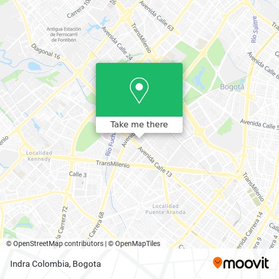 Mapa de Indra Colombia