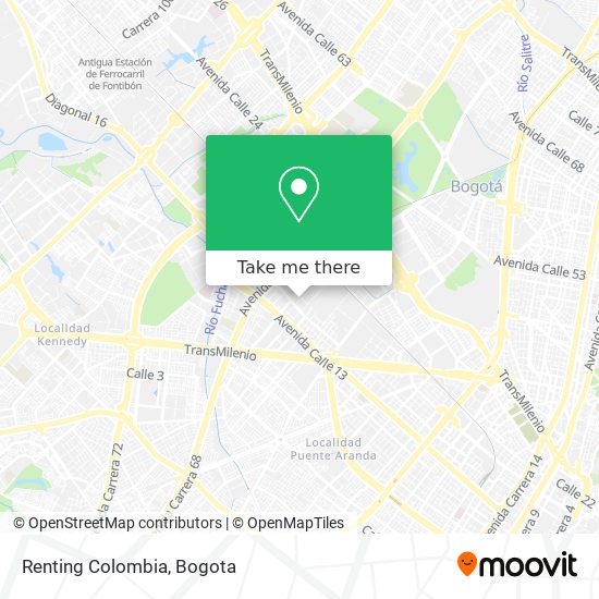 Renting Colombia map