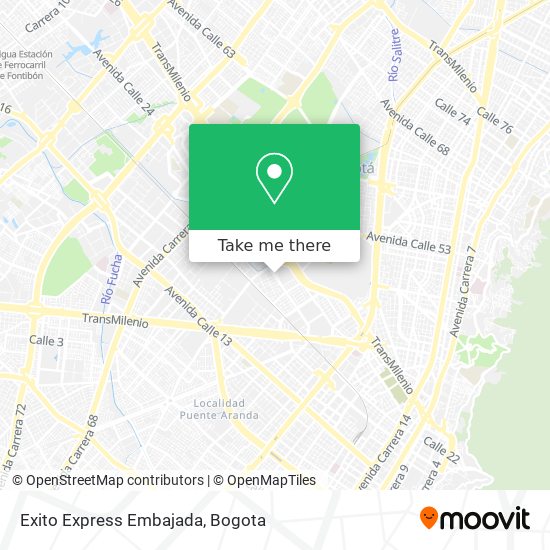 Exito Express Embajada map