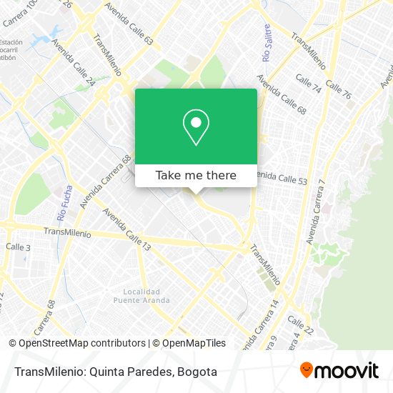TransMilenio: Quinta Paredes map