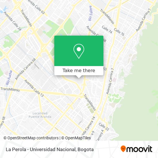 La Perola - Universidad Nacional map