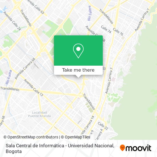 Mapa de Sala Central de Informática - Universidad Nacional