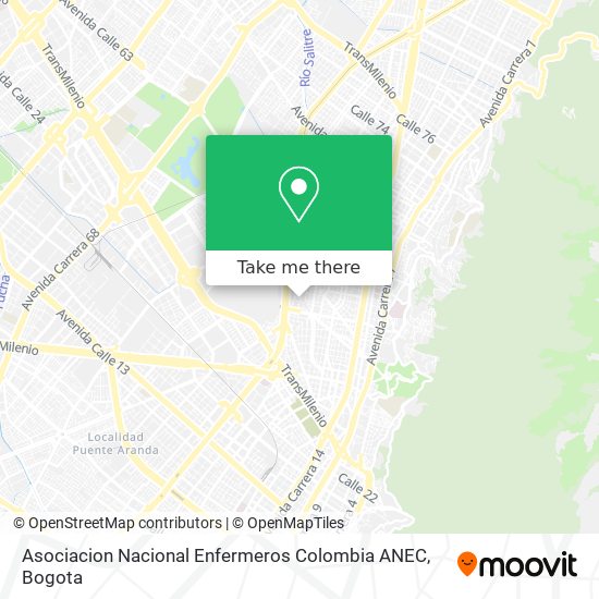 Mapa de Asociacion Nacional Enfermeros Colombia ANEC