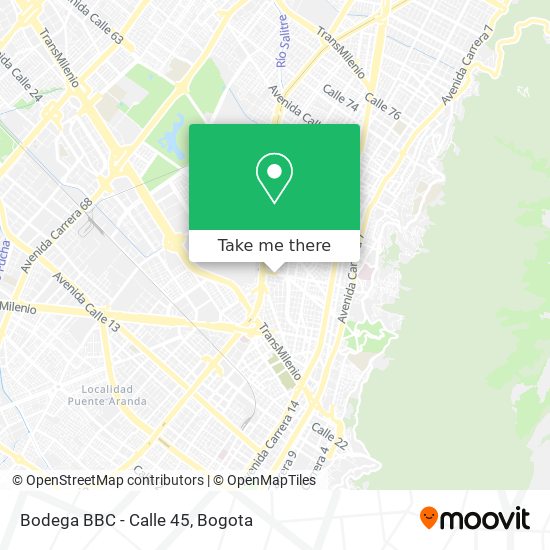 Mapa de Bodega BBC - Calle 45