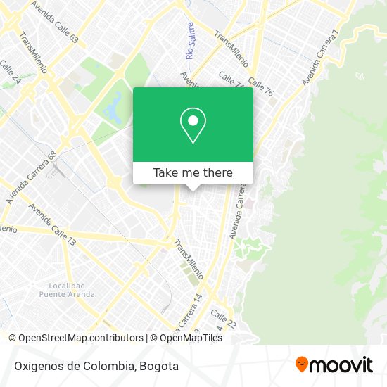 Oxígenos de Colombia map