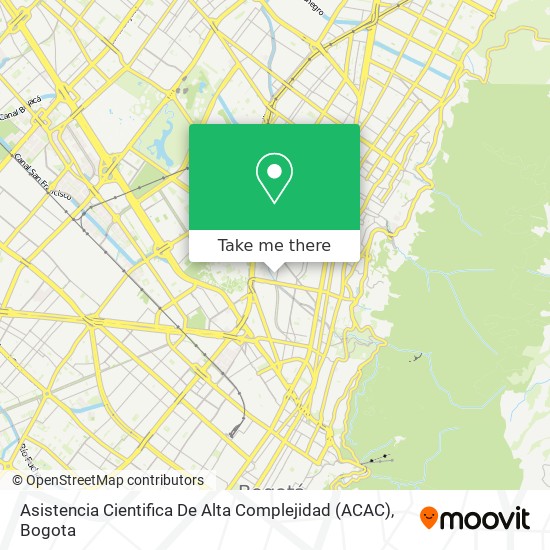 Asistencia Cientifica De Alta Complejidad (ACAC) map