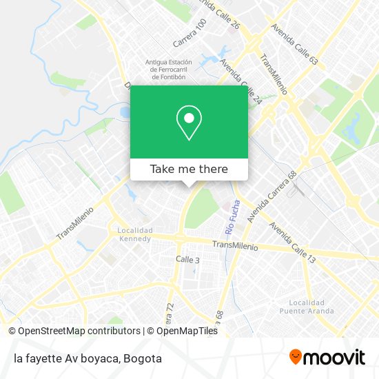 Mapa de la fayette Av boyaca