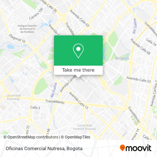 Oficinas Comercial Nutresa map