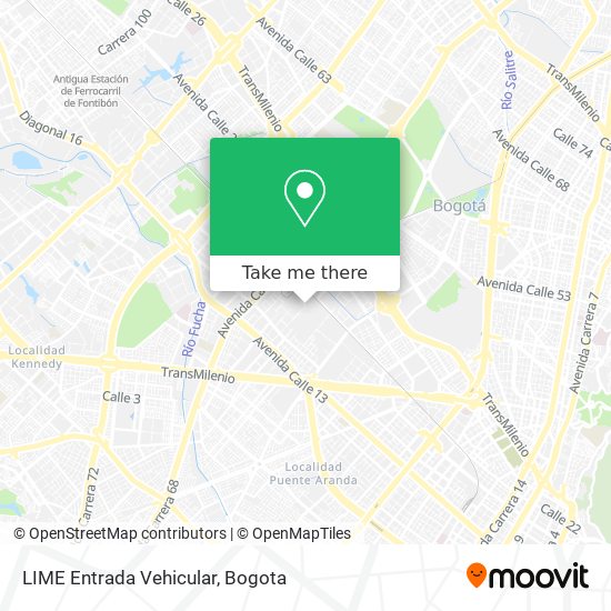 LIME Entrada Vehicular map