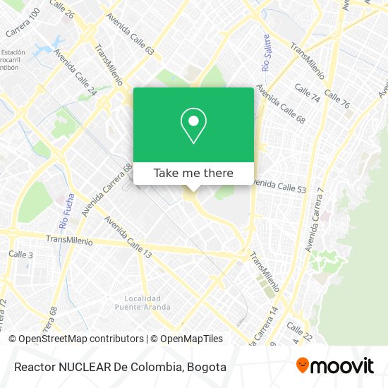 Reactor NUCLEAR De Colombia map