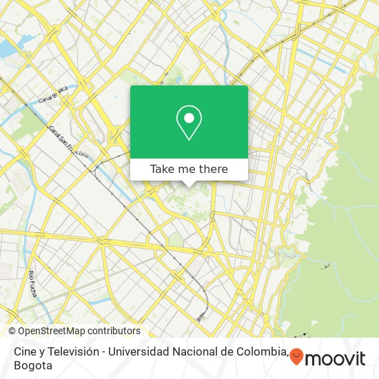 Cine y Televisión - Universidad Nacional de Colombia map