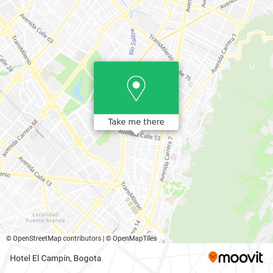 Hotel El Campín map