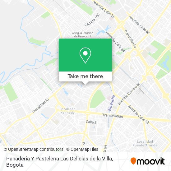 Mapa de Panaderia Y Pastelería Las Delicias de la Villa