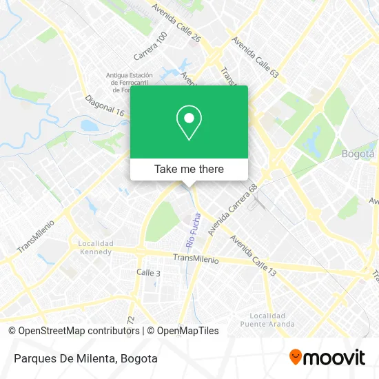 Parques De Milenta map