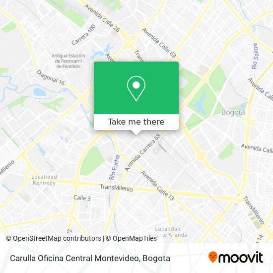 Carulla Oficina Central Montevideo map