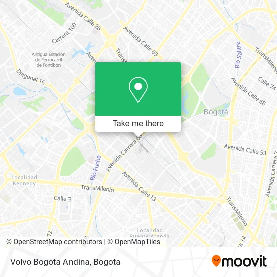 Volvo Bogota Andina map