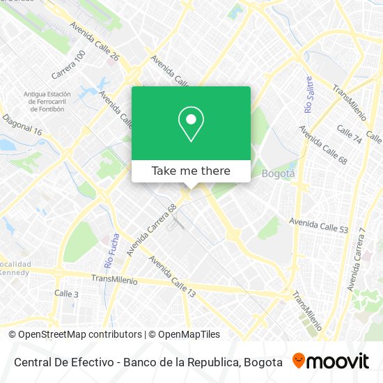 Central De Efectivo - Banco de la Republica map